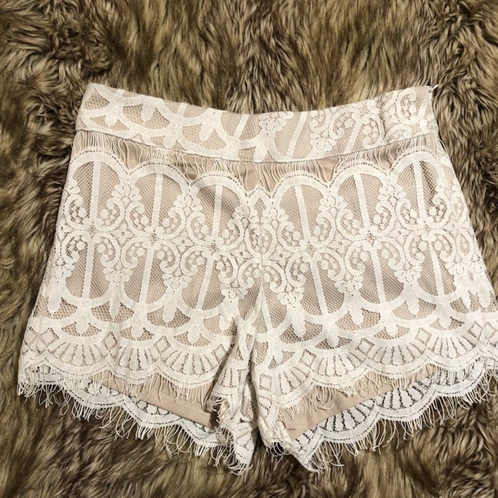 White Lace Shorts